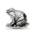 Sterling Silver Reflections Frog on Lily Pad Bead