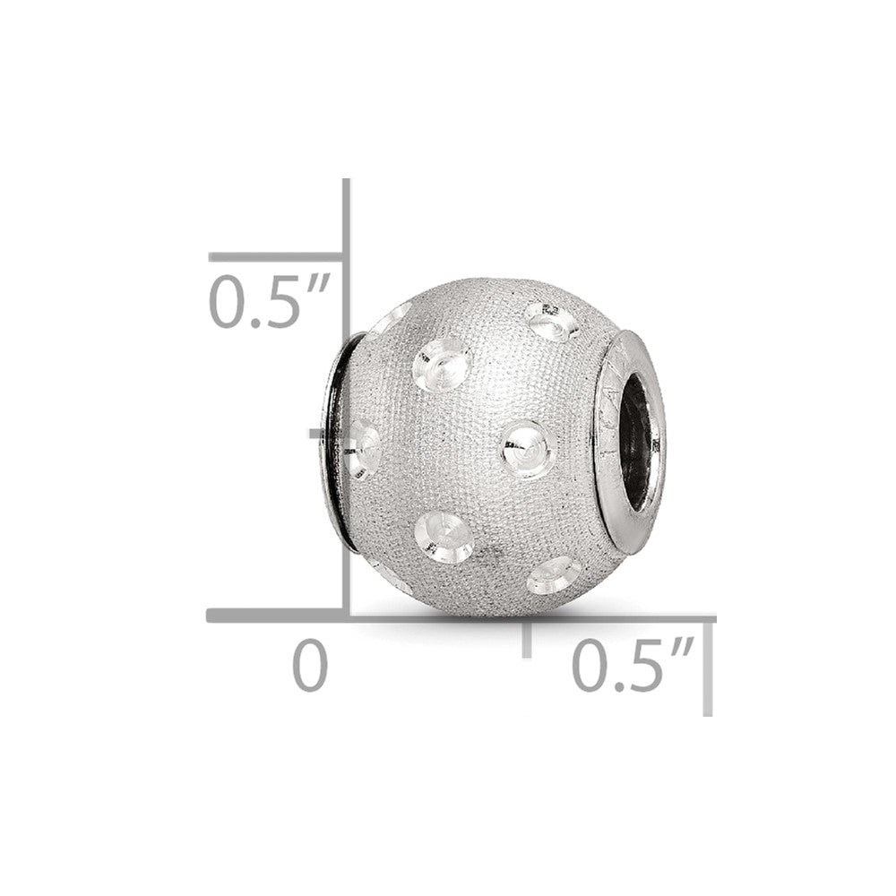 Sterling Silver Reflections Diamond-cut Bead