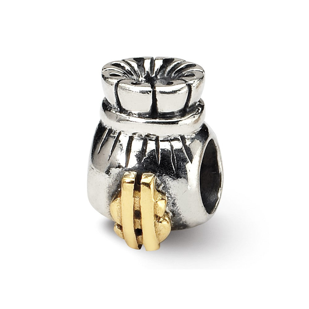 Sterling Silver & 14k Reflections Money Bag Bead