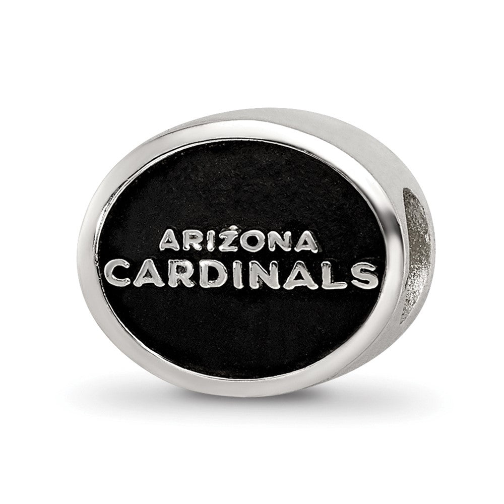 Sterling Silver Enameled LogoArt Arizona Cardinals NFL Bead