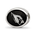 Sterling Silver Enameled LogoArt Arizona Cardinals NFL Bead