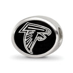 Sterling Silver Enameled LogoArt Atlanta Falcons NFL Bead