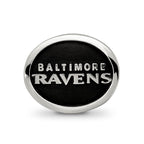 Sterling Silver LogoArt Enameled Baltimore Ravens NFL Bead