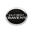 Sterling Silver LogoArt Enameled Baltimore Ravens NFL Bead