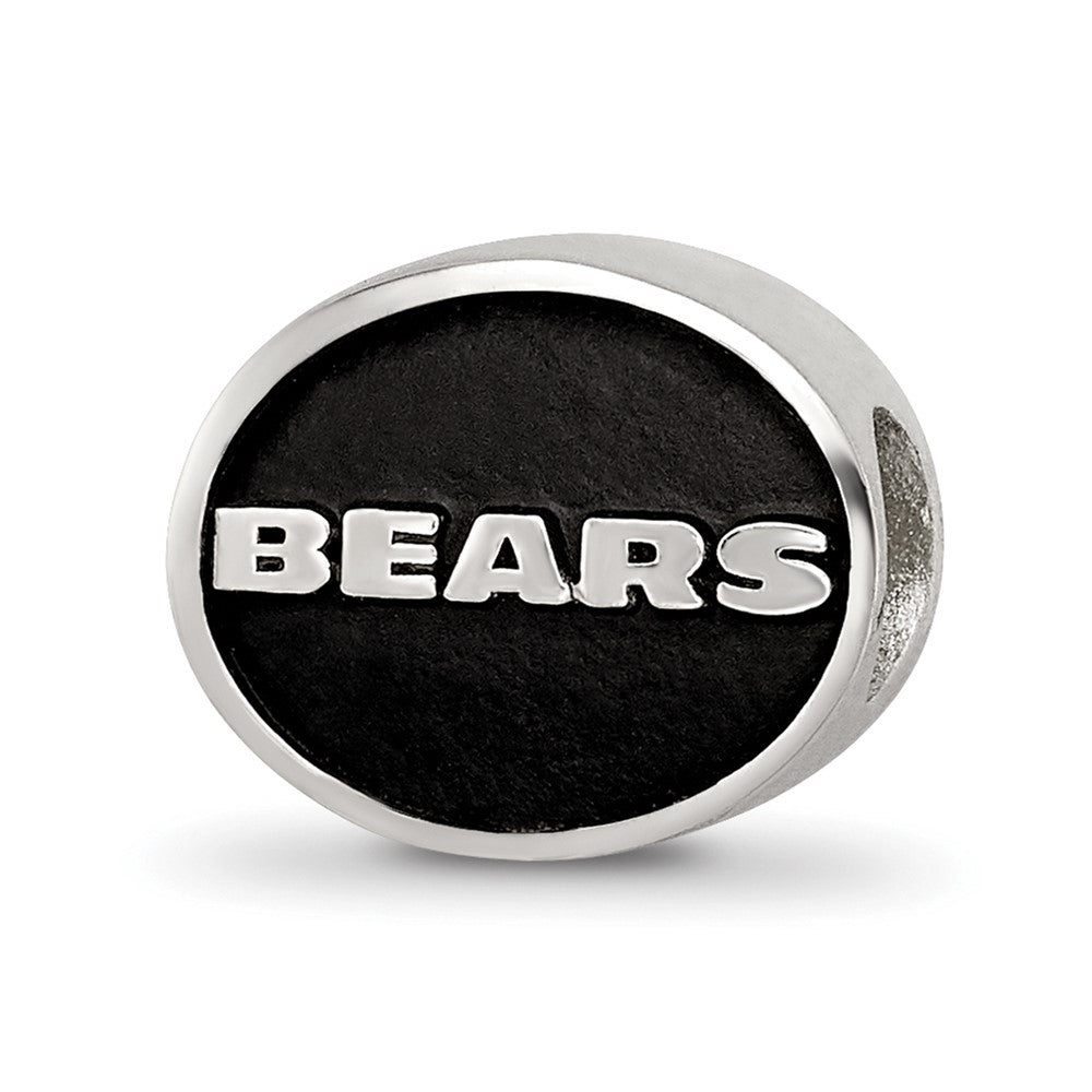 Sterling Silver LogoArt Enameled Chicago Bears NFL Bead