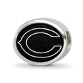 Sterling Silver LogoArt Enameled Chicago Bears NFL Bead