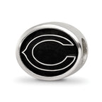 Sterling Silver LogoArt Enameled Chicago Bears NFL Bead