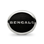 Sterling Silver LogoArt Enameled Cincinnati Bengals NFL Bead