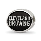 Sterling Silver LogoArt Enameled Cleveland Browns NFL Bead