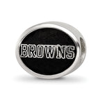 Sterling Silver LogoArt Enameled Cleveland Browns NFL Bead
