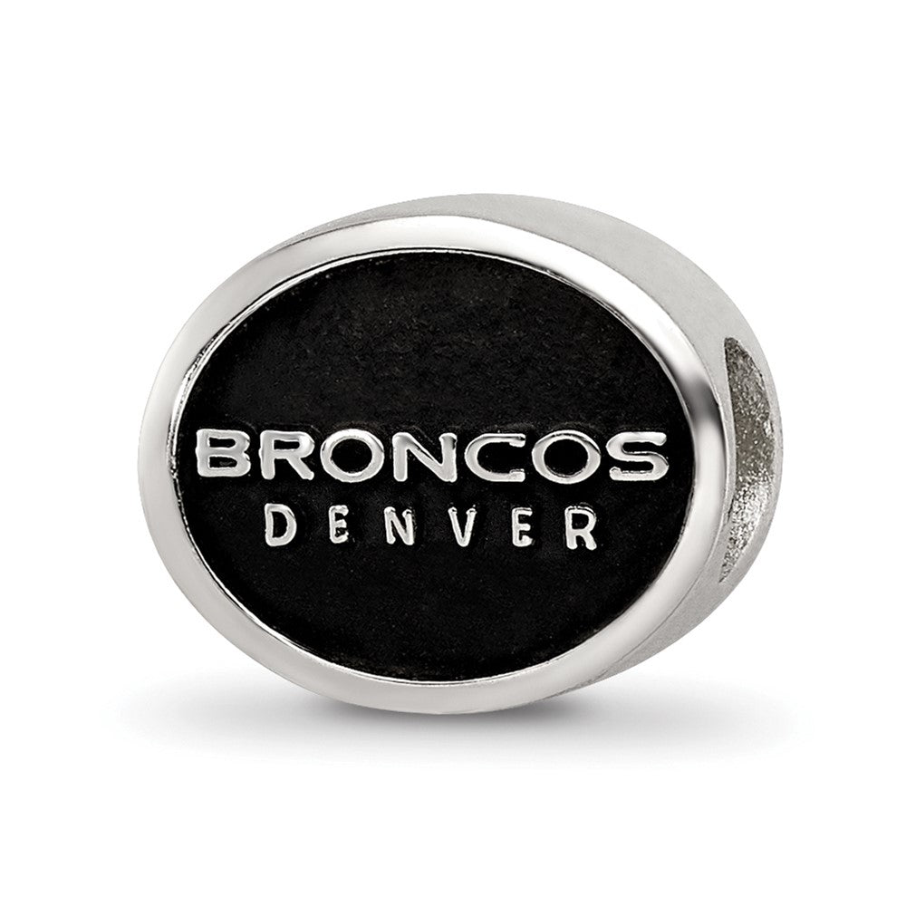 Sterling Silver LogoArt Enameled Denver Broncos NFL Bead