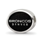 Sterling Silver LogoArt Enameled Denver Broncos NFL Bead
