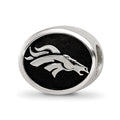 Sterling Silver LogoArt Enameled Denver Broncos NFL Bead