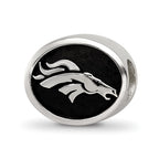 Sterling Silver LogoArt Enameled Denver Broncos NFL Bead