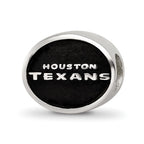 Sterling Silver LogoArt Enameled Houston Texans NFL Bead