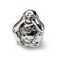 Sterling Silver Reflections See No Evil Buddha Bead