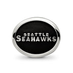 Sterling Silver LogoArt Enameled Seattle Seahawks NFL Bead