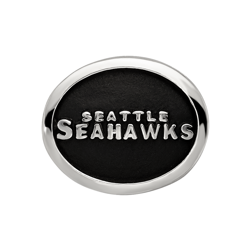 Sterling Silver LogoArt Enameled Seattle Seahawks NFL Bead