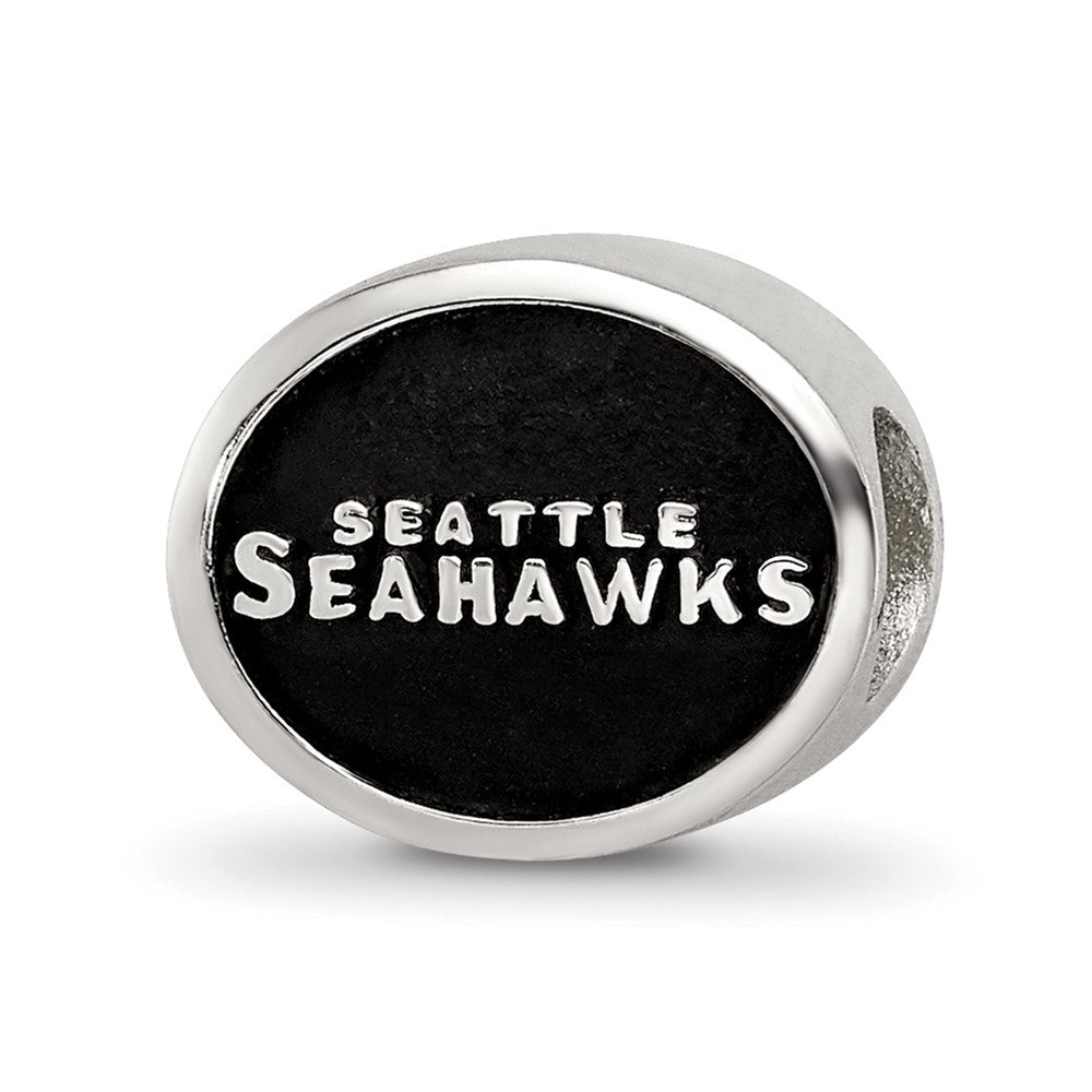 Sterling Silver LogoArt Enameled Seattle Seahawks NFL Bead