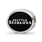 Sterling Silver LogoArt Enameled Seattle Seahawks NFL Bead