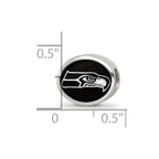 Sterling Silver LogoArt Enameled Seattle Seahawks NFL Bead