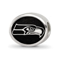 Sterling Silver LogoArt Enameled Seattle Seahawks NFL Bead