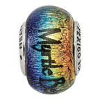 Sterling Silver Reflections Myrtle Beach Orange Dichroic Glass Bead