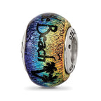 Sterling Silver Reflections Myrtle Beach Orange Dichroic Glass Bead