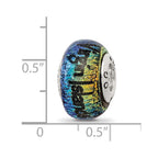 Sterling Silver Reflections Virgin Islands Orange Dichroic Glass Bead