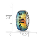 Sterling Silver Reflections Caribbean Orange Dichroic Glass Bead