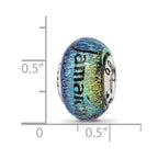 Sterling Silver Reflections Jamaica Orange Dichroic Glass Bead