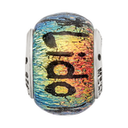 Sterling Silver Reflections Lido Key Dichroic Glass Bead