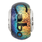 Sterling Silver Reflections Cabo Dichroic Glass Bead