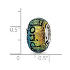 Sterling Silver Reflections Florida Dichroic Glass Bead
