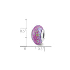 Sterling Silver Reflections Purple Synthetic Opal Mosaic Bead