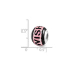 Sterling Silver Reflections Pink/Black MOP Wish Mosaic Bead