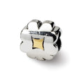 Sterling Silver & 14k Reflections Clover Bead