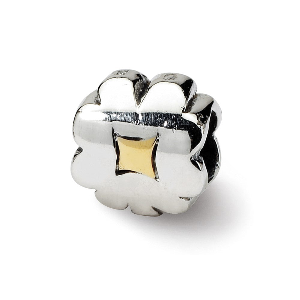 Sterling Silver & 14k Reflections Clover Bead