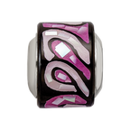 Sterling Silver Reflections Light/Dark Purple MOP Mosaic Bead