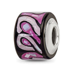 Sterling Silver Reflections Light/Dark Purple MOP Mosaic Bead