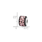 Sterling Silver Reflections Black/Pink Mother of Pearl Mosaic Bead