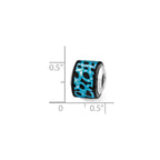 Sterling Silver Reflections Blue/Black Mother of Pearl Mosaic Bead