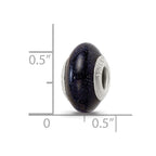 Sterling Silver Reflections Blue Sand Stone Bead