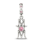 Sterling Silver Reflections Crystals MOM Dangle Bead
