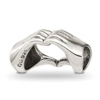 Sterling Silver Reflections Heart Hands Bead