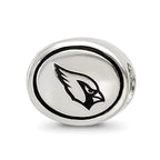 Sterling Silver Antiqued Arizona Cardinals NFL Beads
