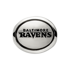 Sterling Silver Antiqued Baltimore Ravens NFL Bead