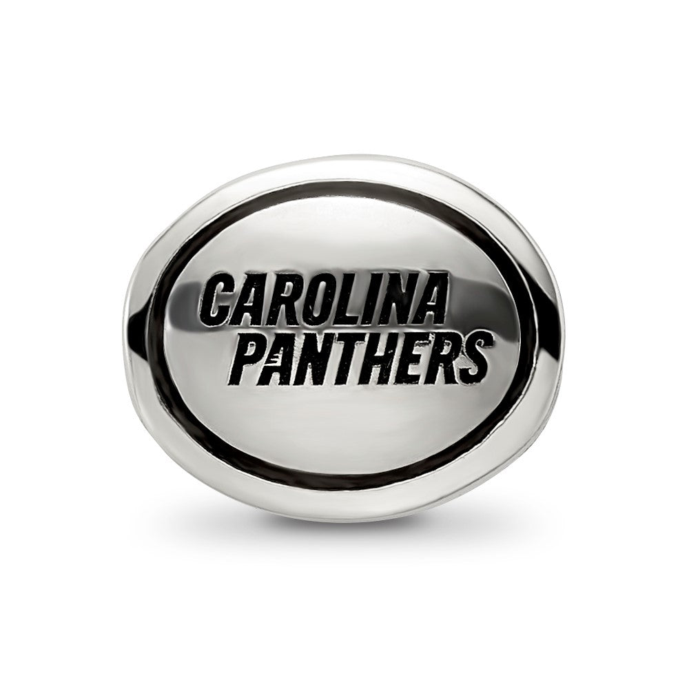 Sterling Silver Antiqued Carolina Panthers NFL Bead