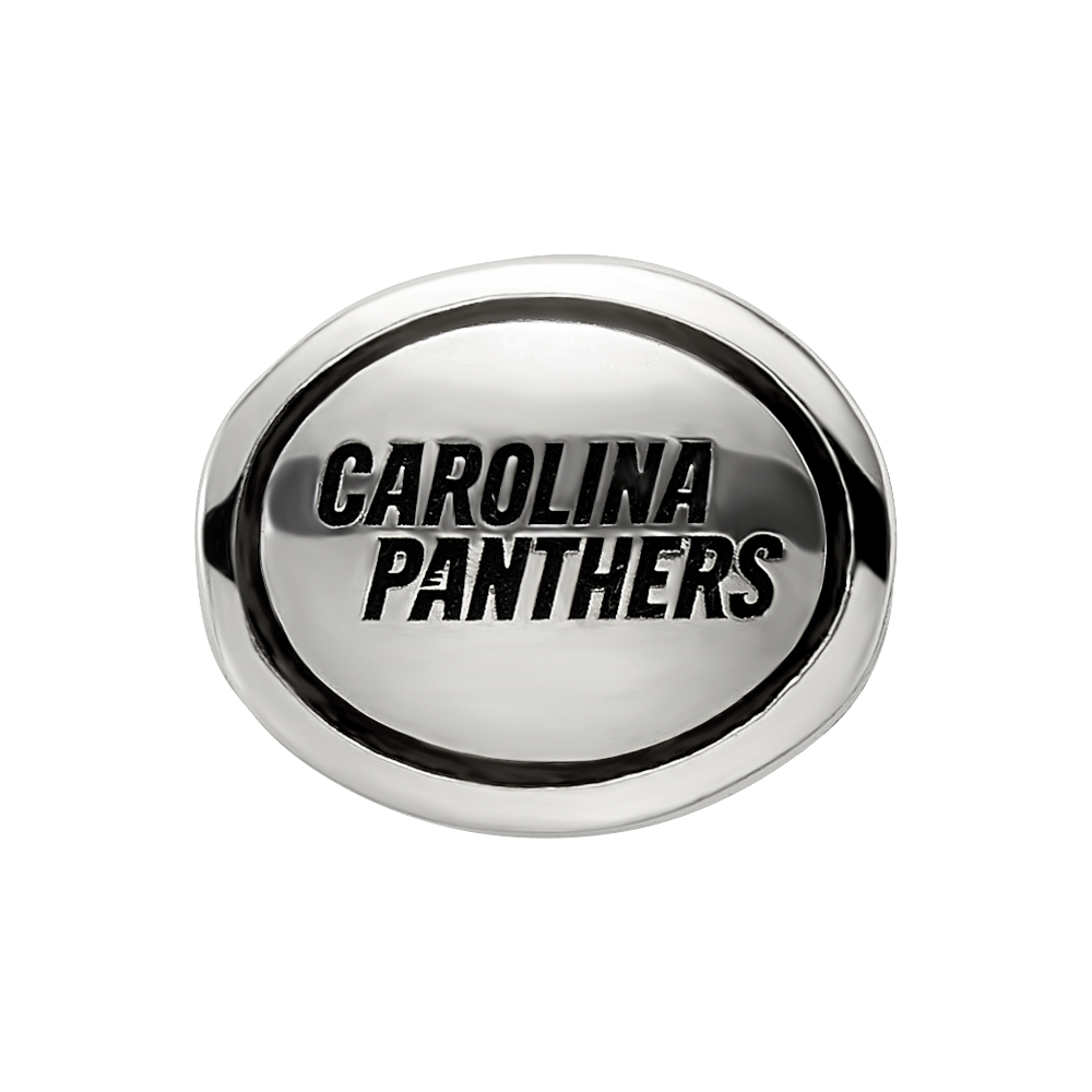 Sterling Silver Antiqued Carolina Panthers NFL Bead