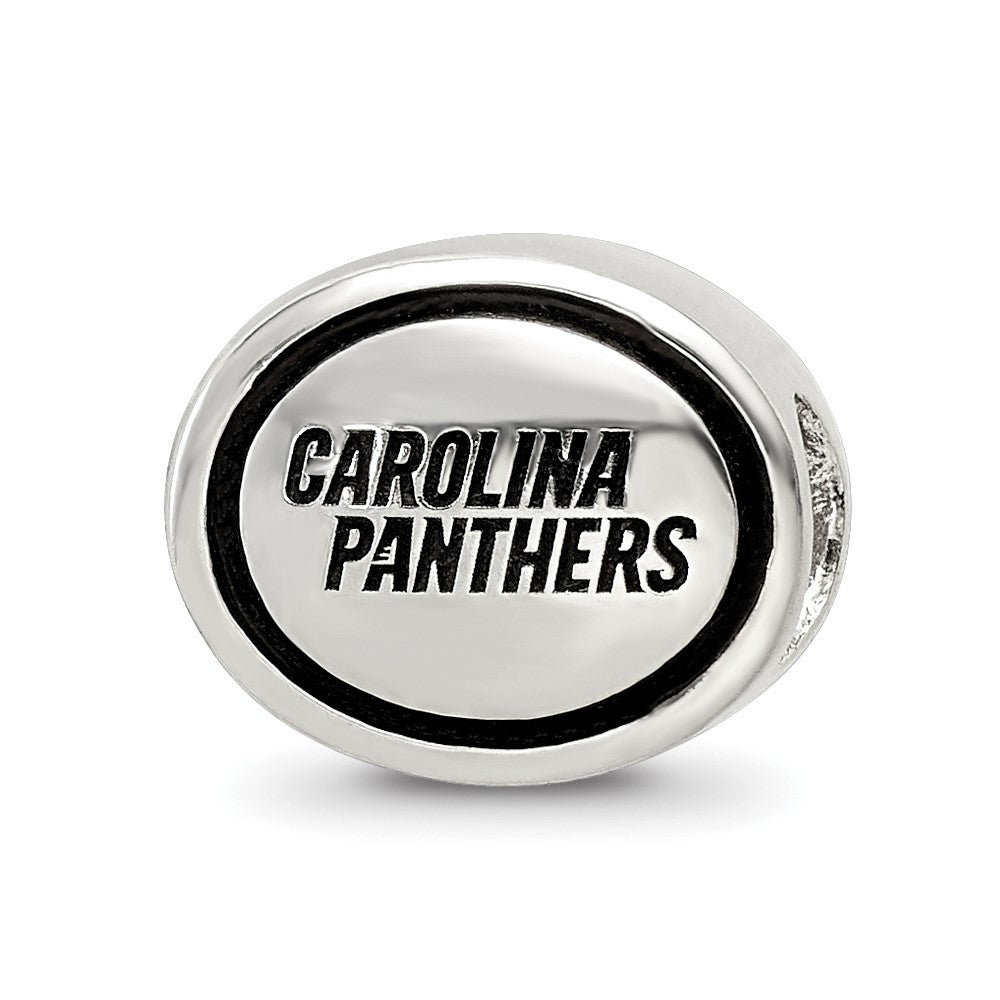 Sterling Silver Antiqued Carolina Panthers NFL Bead